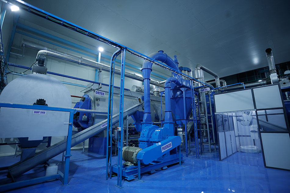 Industrial boiler system used in fish meal production at Pacific Marine Products Mangalore